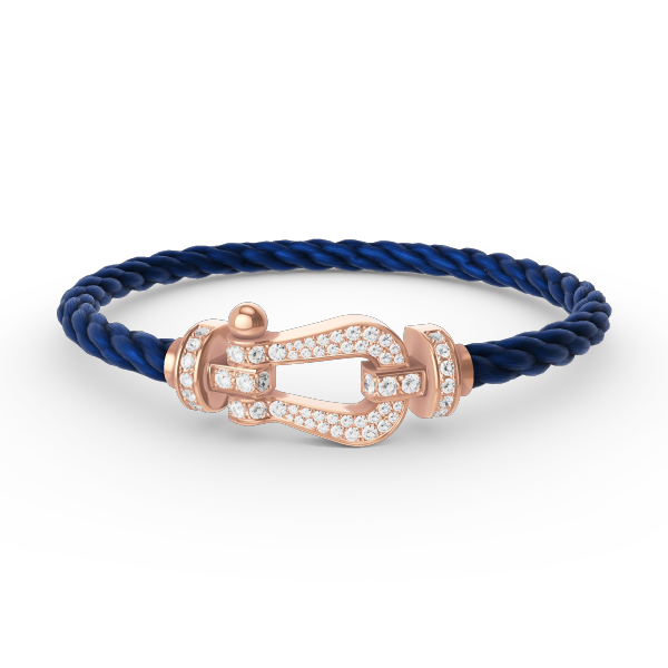 [KELA]FORCE LARGE HORSESHOE FULL DIAMOND BRACELET - ROSE GOLD