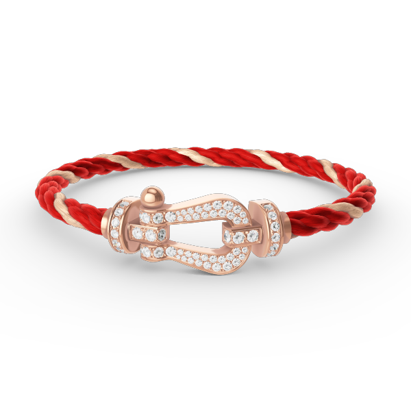 [KELA]FORCE LARGE HORSESHOE FULL DIAMOND BRACELET - ROSE GOLD