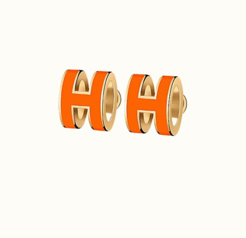 [KELA]MINI POP H EARRINGS ORANGE