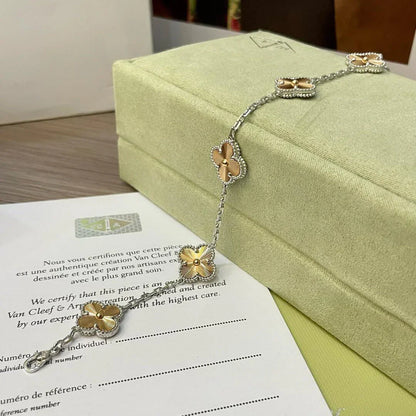 [KELA]LUCKY CLOVER 5-MOTIF BRACELET - LASER COLLECTION