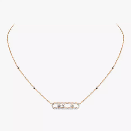 [KELA]MOVE PAVÉ FULL DIAMOND NECKLACE