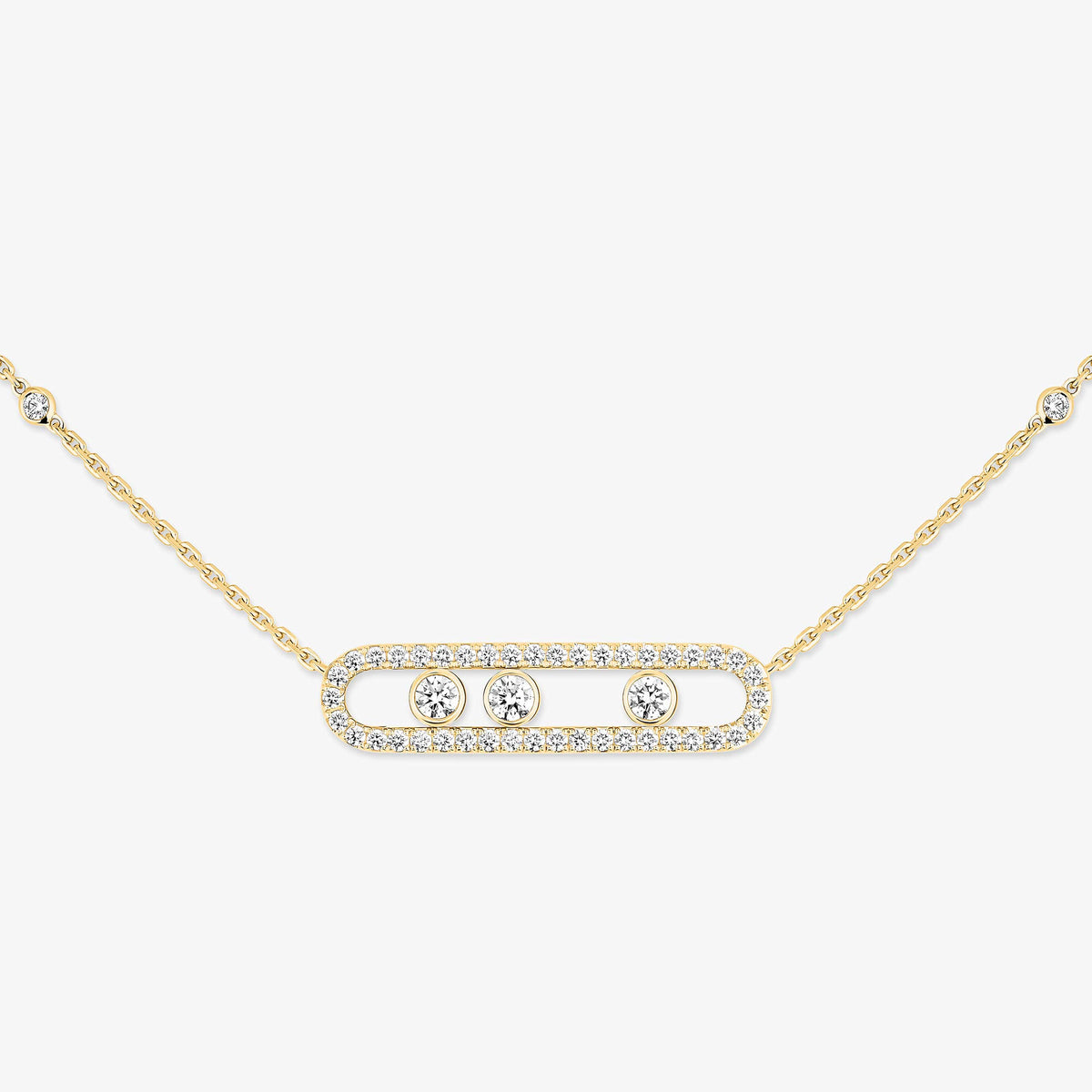[KELA]MOVE PAVÉ FULL DIAMOND NECKLACE