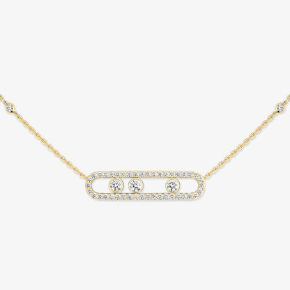 [KELA]MOVE PAVÉ FULL DIAMOND NECKLACE