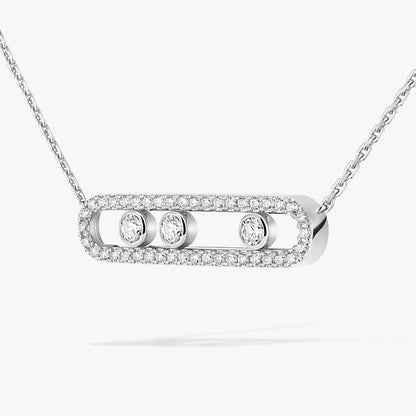 [KELA]MOVE PAVÉ FULL DIAMOND NECKLACE
