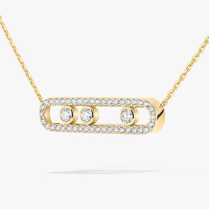 [KELA]MOVE PAVÉ FULL DIAMOND NECKLACE