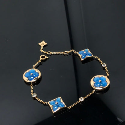 [KELA]STAR AND SUN 4 MOTIF BLUE BRACELET