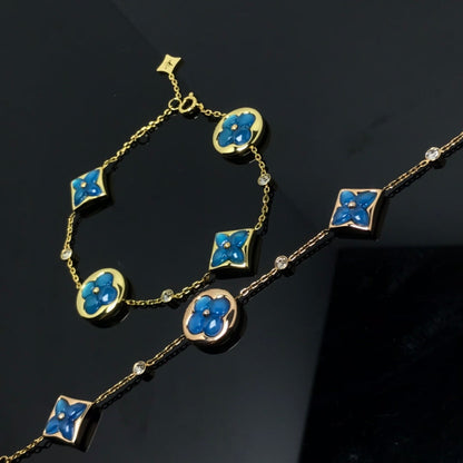 [KELA]STAR AND SUN 4 MOTIF BLUE BRACELET