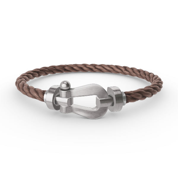 [KELA]FORCE LARGE HORSESHOE BRACELET - WHITE GOLD