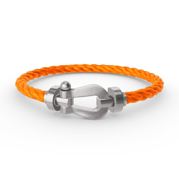 [KELA]FORCE LARGE HORSESHOE BRACELET - WHITE GOLD