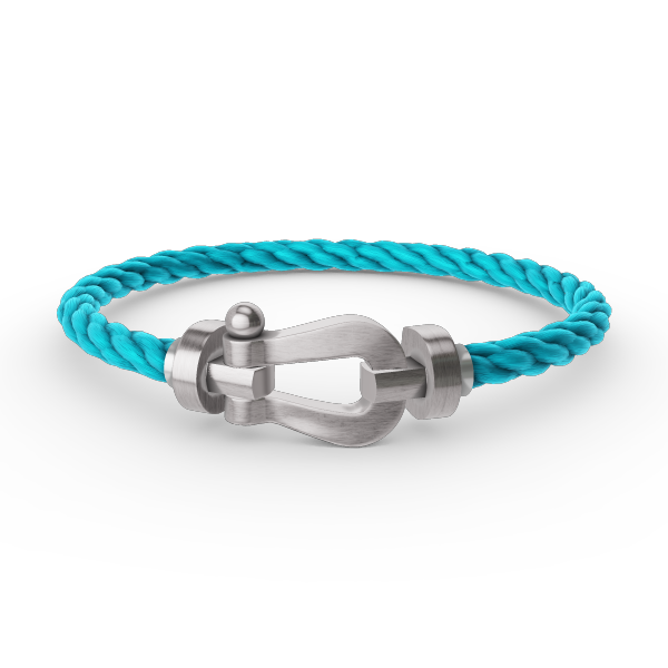 [KELA]FORCE LARGE HORSESHOE BRACELET - WHITE GOLD