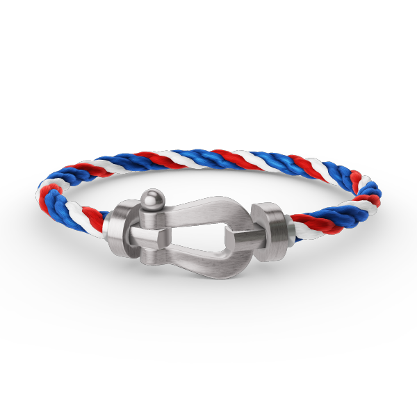 [KELA]FORCE LARGE HORSESHOE BRACELET - WHITE GOLD