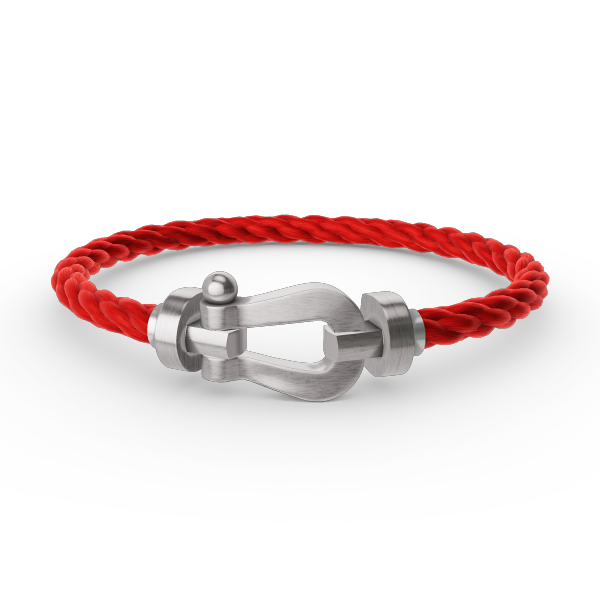 [KELA]FORCE LARGE HORSESHOE BRACELET - WHITE GOLD