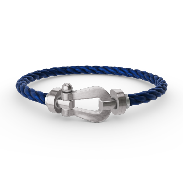 [KELA]FORCE LARGE HORSESHOE BRACELET - WHITE GOLD