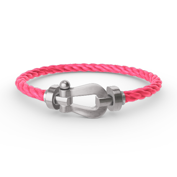 [KELA]FORCE LARGE HORSESHOE BRACELET - WHITE GOLD