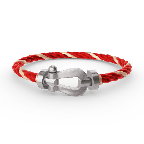 [KELA]FORCE LARGE HORSESHOE BRACELET - WHITE GOLD