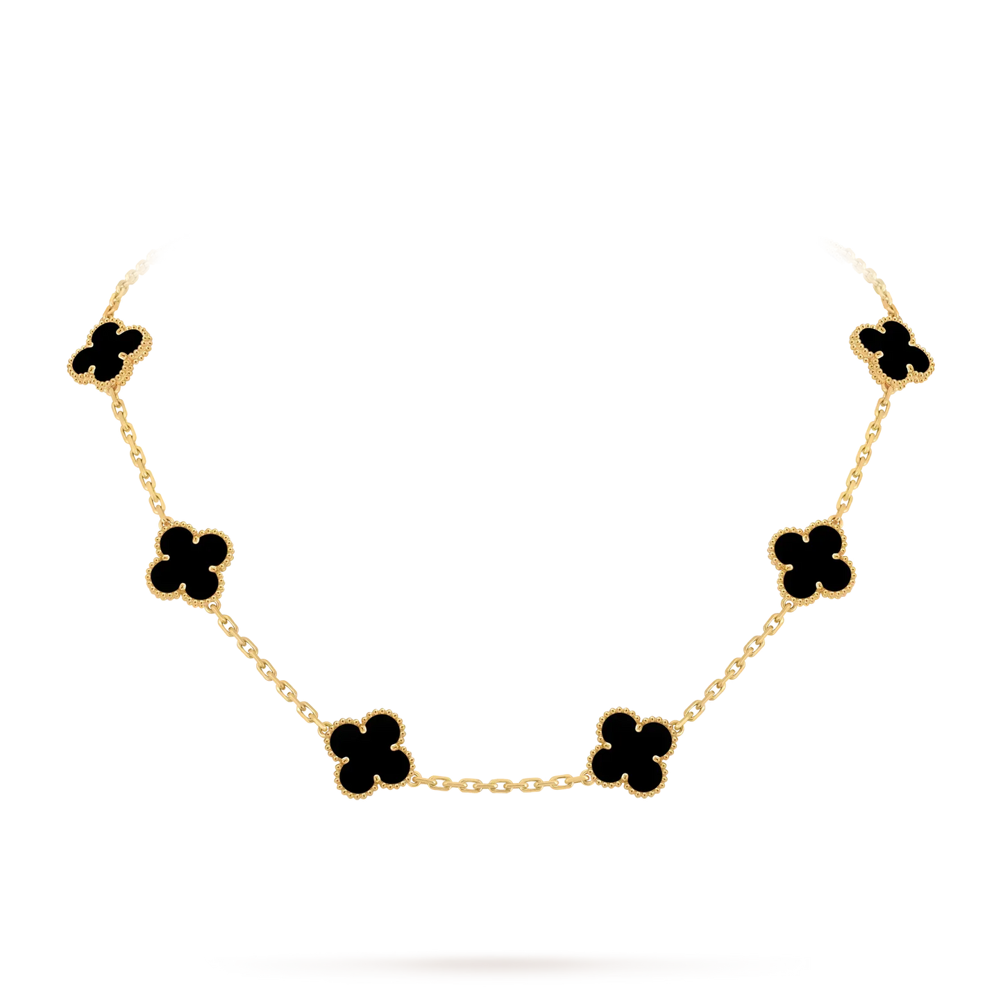 [KELA]CLASSIC LUCKY 10-MOTIF CLOVER NECKLACE GOLD COLLECTION